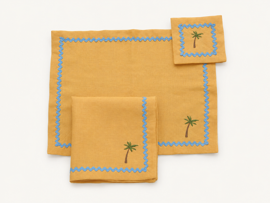 Kit Mantel + Servilleta + Coctelera La Sombra - Palmera