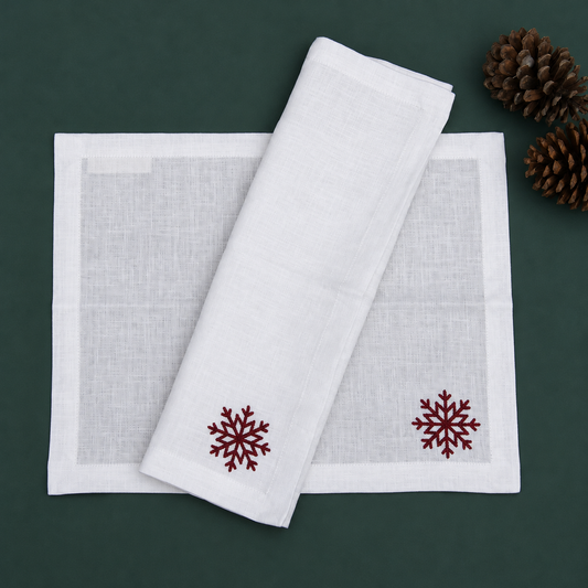Kit Mantel individual + Servilleta First snow