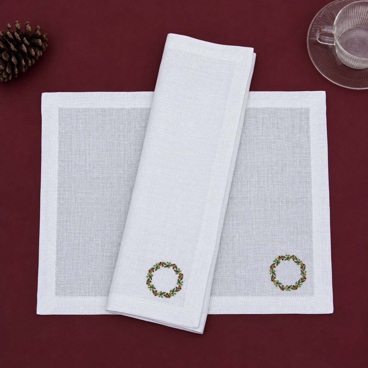 Kit Mantel individual + Servilleta The Holly days